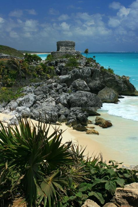 Tulum, Mexico. A sunny day in the Mayan ruin Tulum, Mexico , #ad, #sunny, #Mexico, #Tulum, #ruin, #Mayan #ad Ruins, Mexico, Ruins Illustration, Mexico Tulum, Tulum Ruins, Tulum Beach, Ancient Greek Architecture, Grand Mosque, Mayan Ruins