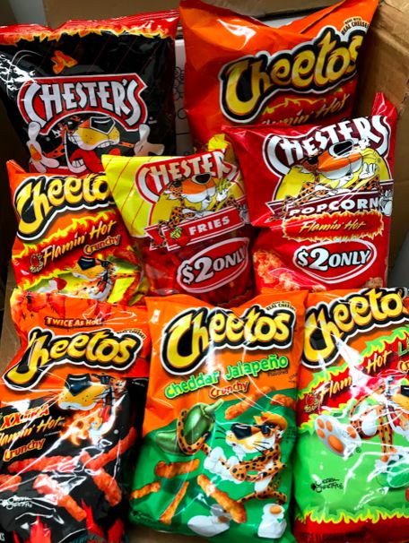 The 8 Best Hot Cheeto Flavors, Ranked Best Junk Food, Sleepover Snacks, Hot Chip, Sleepover Food, Junk Food Snacks, Night Food, Spicy Snacks, Snack Chips, Think Food