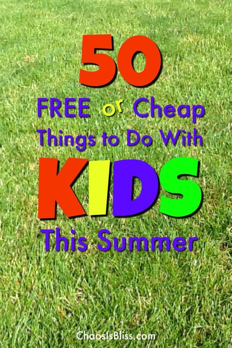Your kids will not be bored with these ideas of free or cheap things to do with kids this summer! Kids Crafts Summertime, Diy Summer Crafts, Kids Things To Do, Summer Fun For Kids, Outdoor Games For Kids, Cheap Things To Do, Things To Do With Kids, Cheap Things, Summer Projects
