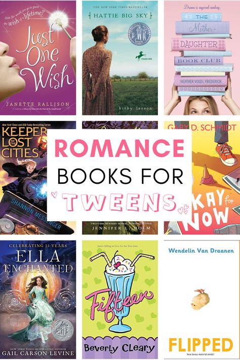 15+ Romance Books for Tweens Teen Books, Clean Romance Books For Teens, Books For Preteens, Christian Teen Books, Sweet Romance Books, Clean Romance Books, Fun Dares, Romcom Books, Ella Enchanted