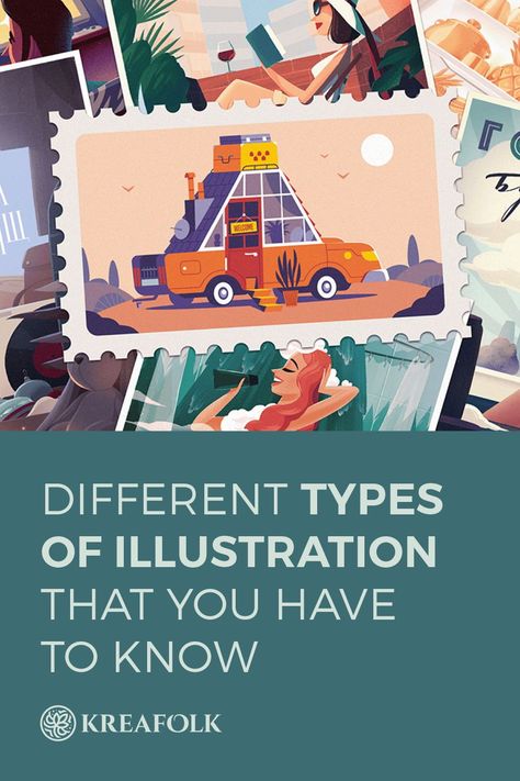 To become a great illustrator, you must understand a particular creative style. Let's find out different types of illustration that you need to know! Find Your Illustration Style, How To Find Your Illustration Style, How To Learn Illustration Art, Type Of Drawing Styles, Types Of Art Styles Paintings, Step By Step Illustration, Digital Illustration Styles, Digital Drawing Styles, Types Of Digital Art Styles