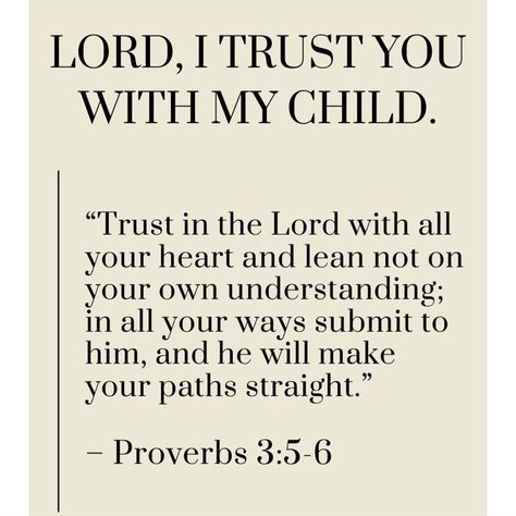 God, I rely on Your guidance for my child and the year ahead. Share this back-to-school prayer with your child as they start a new school year! Back To School Prayer, School Prayer, Proverbs 3 5 6, Bonding Activities, I Trusted You, New School Year, Kids Education, Trust Yourself, School Year