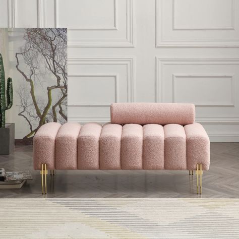 Couch Entryway, Passage Design, Entryway Ottoman, Upholstered Bench Bedroom, Contemporary Entryway, End Of Bed Bench, Sherpa Fabric, Window Benches, Sofa Bench