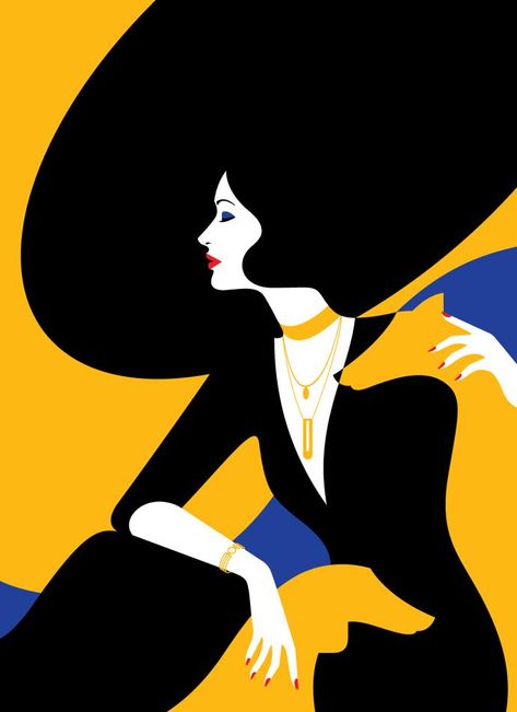 Bright and Bold Artworks by Malika Favre - Visi Illustration Styles, French Pop Art, Affiches D'art Déco, Malika Favre, Seni Pop, Motif Art Deco, Art Deco Illustration, Illustrator Design, Deco Poster