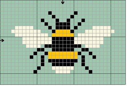 A Simple Bee to Cross Stitch Small Daisy Cross Stitch Pattern, How To Cross Stitch For Beginners, فن النسيج, Pola Bordir, Buku Harry Potter, Bee Pattern, Pola Kristik, Pixel Pattern, 자수 디자인