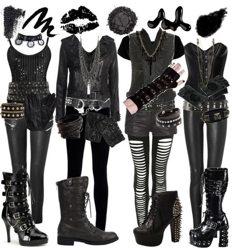 "How to dress like Black veil Brides X3" by alltimeinsane-slytherinmybedplzz ❤ liked on Polyvore Moda Rock, Look Grunge, Mode Rock, Scene Girl, Mode Punk, Gothic Clothes, Rock Outfits, Estilo Punk, Veil Brides