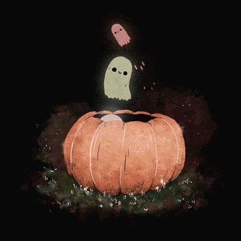 New trending GIF on Giphy Halloween Wallpaper Gif, Wallpaper Gif, Halloween Gif, Pumpkin Ghost, Ghost Pumpkin, Art Halloween, Halloween Jack, Cute Pumpkin, Cute Ghost