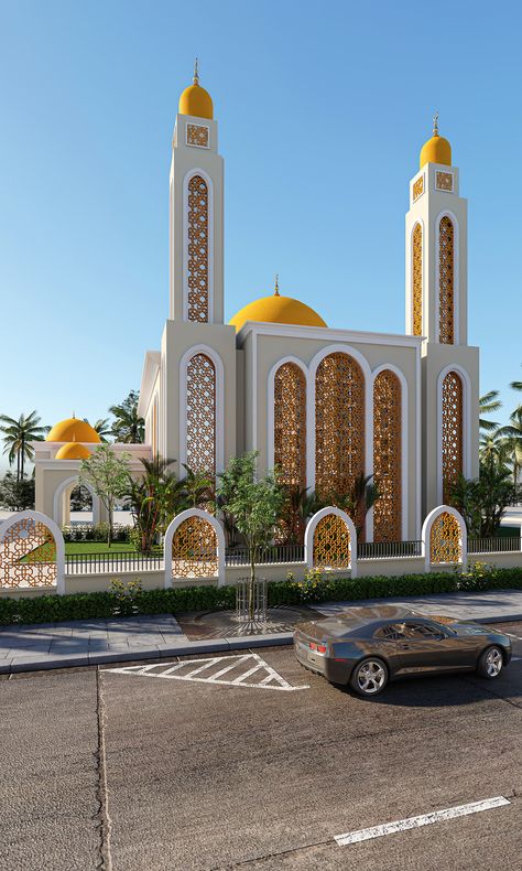 Masjid Exterior Design, Mosque Design Islamic Architecture Istanbul Turkey, Mosque Design Islamic Architecture Plan, Mosque Plan Design, Modern Masjid Design, Masjid Design Islamic Architecture, Masjid Elevation Design, Mosque Plan Architecture, Modern Mosque Architecture