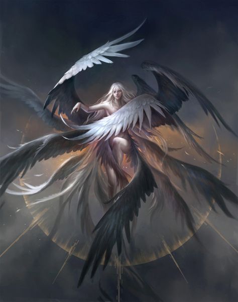 creaturesfromdreams: “Worm - The Simurgh by sandara ” Angelic Abomination, 4 Winged Angel, Angels Mythology, Angel Concept Art, Fantasy Gods, Angel Pics, 천사와 악마, Angelo Guerriero, League Of Angels