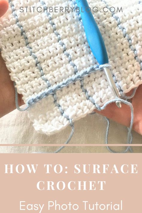 Amigurumi Patterns, Crochet Top Stitch, How To Crochet On Top Of Crochet, How To Add Stitches In Crochet, How To Sew Together Crochet Pieces, Crochet On Top Of Crochet Stitches, Crocheting Two Pieces Together, Crochet Add Ons, Surface Stitch Crochet