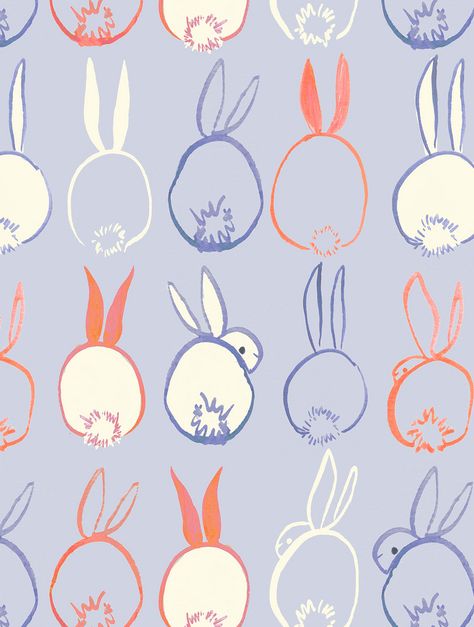 Pattern Illustrations, Animals Watercolor, 패턴 배경화면, Bunny Art, Bunny Print, Pattern Play, 영감을 주는 캐릭터, Pattern Illustration, Textile Patterns