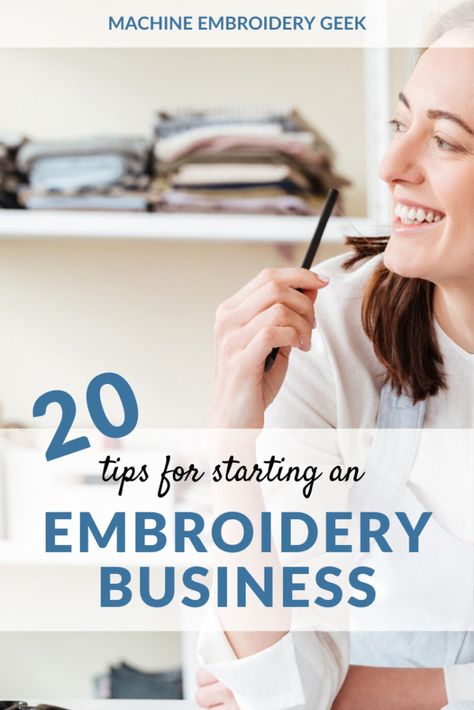 20 Tips for Starting an Embroidery Business | #embroiderybusiness #machineembroidery #machineembroiderybusiness #embroiderymachine Machine Embroidery Basics, Used Embroidery Machines, Hat Embroidery Machine, Embroidering Machine, Embroidery Business, Machine Embroidery Tutorials, Best Embroidery Machine, Commercial Embroidery Machine, Brother Embroidery Machine