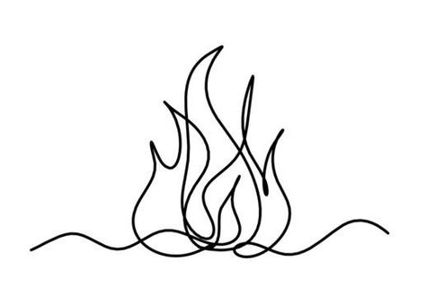 Single Line Flame Tattoo, Flame Tattoos For Women, Fire One Line Drawing, Flame Line Drawing, Bow And Arrow Line Art, Minimalist Candle Tattoo, Fire Fine Line Tattoo, Fine Line Flame Tattoo, Fire Line Drawing