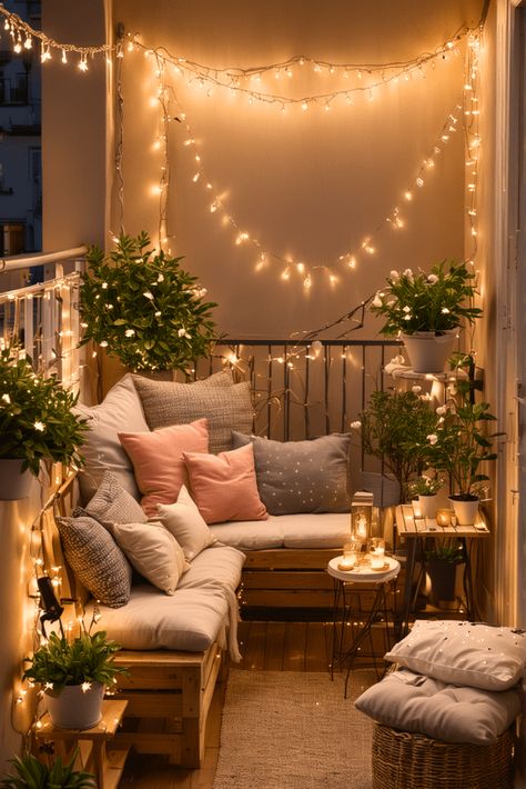 Balcony Room Decor, Apartment Balcony Dining, Pretty Balcony Ideas, Balcony Small Apartment, Cute Balcony Decor, Flat With Balcony, Flower Wall Balcony, Cute Outdoor Patio Ideas Apartment, Cosy Balcony Ideas Apartment