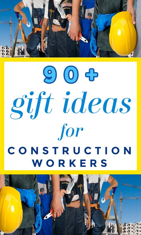 More than 90 of the best gift ideas for construction workers. Includes practical, unique and funny ideas for all budgets. Construction Gift Ideas, Gifts For Construction Workers, Construction Gift, Customer Appreciation Gifts, Construction Gifts, Graduation Gifts For Boys, Company Swag, Retirement Party Gifts, Bosses Day Gifts