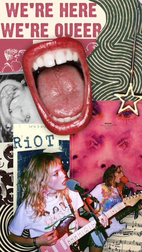 #riotgrrrl #moodboard #collage #vintage #nineties #punk #grunge #grungerock Punk Images Aesthetic, Old Punk Posters, Punk Advertising, Punk Magazine Cover, Punk Art Aesthetic, Punk Collage Art, Punk Rock Girl Aesthetic, Punk Branding, Queer Collage