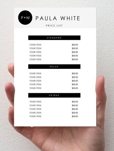 Price List Template – 19+ Free Word, Excel, PDF, PSD Format Download! | Free & Premium Templates Word Layout, Hair Salon Price List, Photographers Price List, Layout Photography, Beauty Salon Price List, Photography Price List Template, Photography Price List, Price List Design, Salon Price List