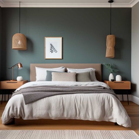 5+ Easy Painting Bedroom Ideas for a Quick Room Refresh • 333+ Images • [ArtFacade] Bedroom Room Paint Ideas, Feature Wall Bedroom Ideas Paint Colors, Bedroom Ideas Color Paint, Bedroom Color Accent Wall, Accent Color Wall Bedroom, Best Colour Combination For Bedroom, Painted Bedroom Accent Wall, Two Accent Walls Bedroom, Wall Color For Small Bedroom