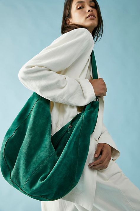 Slouchy Bag Outfit, Hobo Bag Outfit, Cloth Tote Bags, Slouchy Purse, Slouchy Hobo Bag, Cloth Tote Bag, Suede Tote Bag, Golf Green, Slouchy Bag