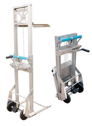 Hand Trucks R Us - Portable Aluminum Load Lifter | $949.95 Homemade Cabinets, House Lift, Welded Metal Projects, Lift Design, Steel Shelving, Hand Trucks, Metal Bending, Metal Working Projects, Garage Tools