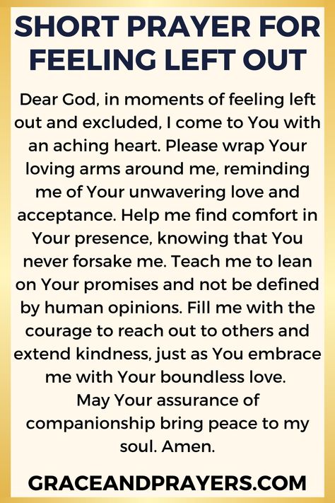 Are you seeking prayers for feeling left out? Then we hope that these 7 prayers will offer you some support when you are feeling left out. Click to read all prayers for feeling left out. Prayers For Feeling Left Out, Spiritual Warfare Verses, Spiritual Warfare Scripture, Spiritual Warfare Quotes, Intercession Prayers, Holy Spirit Prayer, Bible Studying, Warfare Prayers, Deliverance Prayers