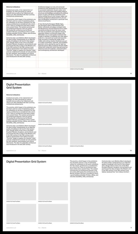 Modular layout of Adobe InDesign presentation deck template Digital Presentation, Ui Design Principles, Indesign Layout, Architecture Drawing Presentation, 포트폴리오 레이아웃, Buch Design, Presentation Deck, Presentation Design Layout, Editorial Design Layout