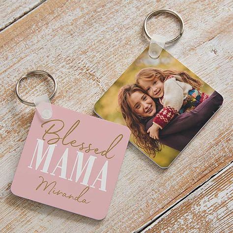 Blessed Mom Personalized Photo Keychain Natal, Mother's Day Keychain Ideas, Mothers Day Personalized Gifts, Mother Keychain, Sublimation Keychain, Personalized Mothers Day Gifts, Sublimation Gifts, Picture Keychain, Personalized Keychains
