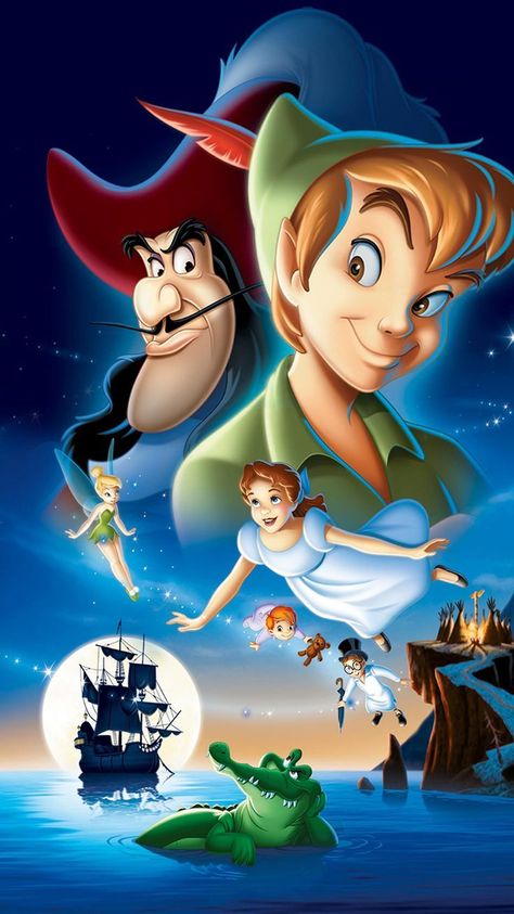 Peter Pans, Peter Pan Wallpaper, Peter Pan 1953, Kalle Anka, Foto Disney, Peter Pan Disney, Animation Disney, Peter Pan And Tinkerbell, Images Disney