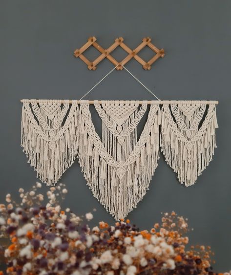 Extra Large Macrame Wall Hanging, Macrame Headboard, Boho Headboard, Macrame Mural, Farmhouse Macrame wall Hanging Boho Backdrop, Wedding decor, Macrame Wall Hanging Patterns, If you want to make a gift to your friends for a housewarming it will be the best choice as this macrame Our dear customer, This large macrame wall hanging can be used as a ceremony backdrop, a photo backdrop or wall decor. This wall hanging will add boho-luxury to your interior. It will looks gorgeous in a bedroom or in y Mural Macrame, Headboard Macrame, Macrame Arch, Macrame Mural, Extra Large Macrame Wall Hanging, Boho Headboard, Boho Backdrop, Tassel Wall Hang, Wall Macrame