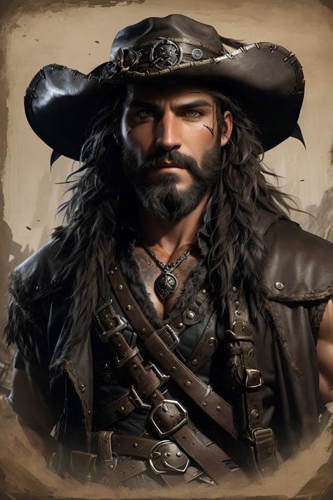 Pirate •||• #history #ancient #pirate #pirates #caribbean #jacksparrow #johnny #depp #davy #jones #blackbeard #vintage #wondersphere Tumblr, Pirate Character Concept Art, Old Pirate Character, Werewolf Pirate, Pirate D&d, Pirate Man Art, Pirate Art Male, Dungeons And Dragons Halloween, Pirate Fantasy Art