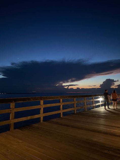 Boardwalk Aesthetic Night, Board Walk Aesthetic, Pcb Aesthetic, Harbour Aesthetic, Boardwalk At Night, Boardwalk Sunset, Board Walk, Night Drives, Night Walk