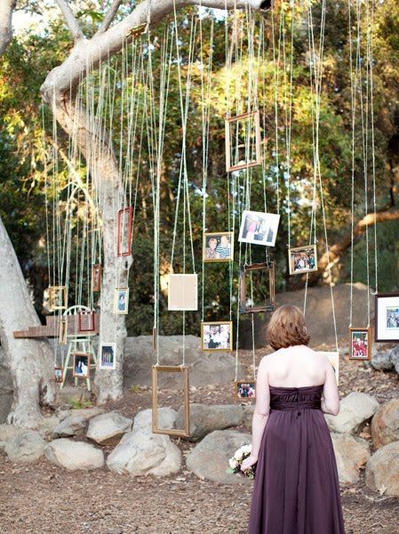Ideas and Inspiration For a Whimsical Tree house Wedding – From Burnetts’s Boards Wedding Outside, Deco Champetre, Party Deco, Real Weddings Photos, Hanging Frames, Photo Decor, Lukisan Cat Air, Deco Floral, Backdrops For Parties