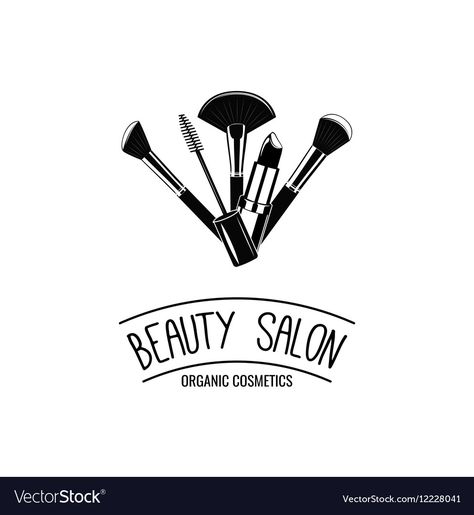 Makeup Logos Ideas Design, Make Up Logo Design Makeup, Makeup Icon Logo, Makeup Logo Ideas, Logo Design Makeup, Brush Logo, Makeup Artist Logo Design, Beauty Logo Makeup, Pop Art Lips