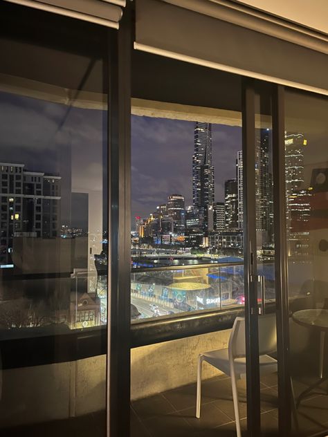 Melbourne City Night, Melbourne Nightlife, Night Luxe, Melbourne Apartment, Visual Library, Apartment View, Melbourne City, Apartment Goals, City Vibe