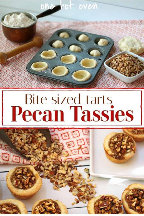 Tassies Recipe Cream Cheeses, Nut Cups Recipe Pecans, Nut Tarts Recipe, Nut Tassies Recipe, Pecan Tassies Recipe Easy, Pecan Pie Tarts Mini, Pecan Tarts Recipe Easy, Nut Tassies, Pecan Cups Recipe