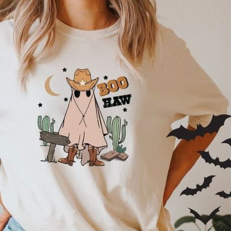 Western Boo Haw Halloween Shirt, Spooky Mama Shirt, Halloween Shirt, Shirt for W Boho Pumpkin, Spooky Mama, Fit For Men, Boho Shirt, Ghost Cat, Skeleton Halloween, Cat Halloween, Halloween Shirts, Ghost Halloween