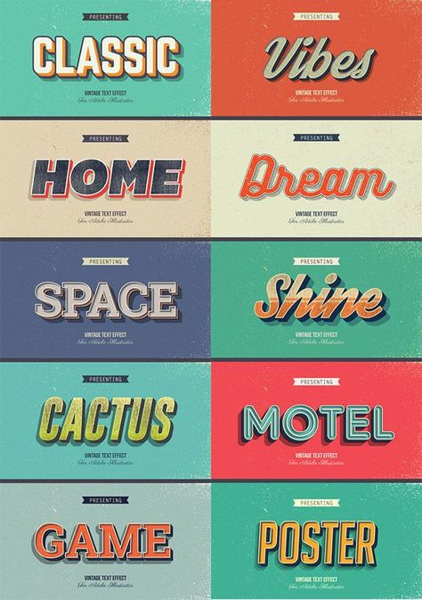 Retro Style Poster Design, Design Styles Graphic, Types Of Graphic Design Styles, Text Styles Fonts, Retro Banner Design, Vintage Banner Design, Illustrator Fonts, Retro Website, Retro Poster Design