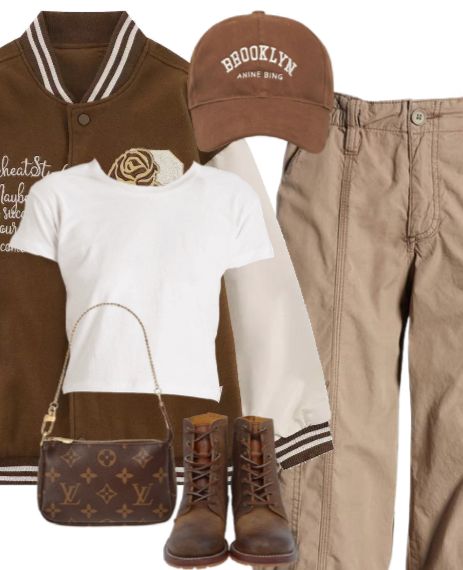 Gold, Brown, & Nude Outfit Outfit | ShopLook Tan Casual Outfit, Tan And Brown Outfit, Mocha Outfit Ideas, Brown And Gold Outfit, Cream And Brown Outfits, Light Brown Outfit, Brown Clothing Aesthetic, Brown And White Outfit, Brown Clothes Aesthetic