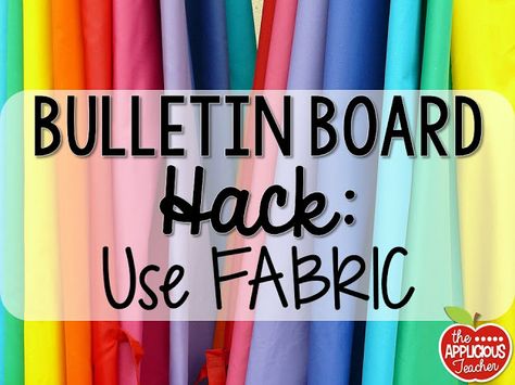 use fabric instead of paper for your bulletin board background Organisation, Bulletin Board Hacks, Bulletin Board Background, Office Bulletin Board Ideas, School Office Organization, Office Bulletin Boards, Creative Bulletin Boards, Bulletin Borders, Fabric Bulletin Board