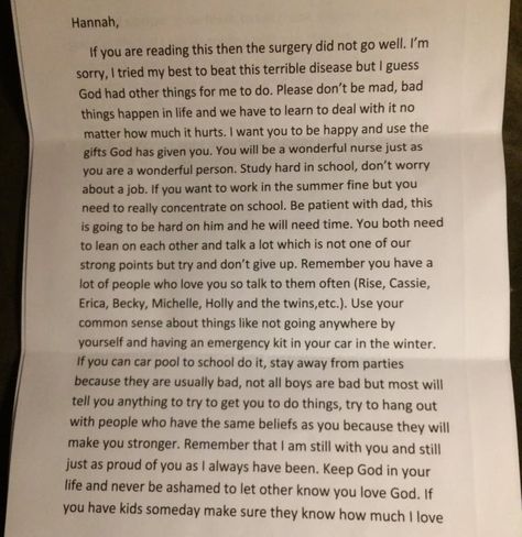 People Are In Tears After Reading This Letter A Woman Wrote To Her Teenage Daughter Before She Died