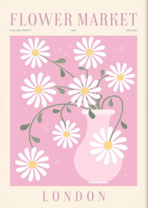 Vintage Flower Pictures, Flower Market Posters, Pictures Wall Decor, Printable Wall Collage, Art Prints Vintage, Pastel Poster, Minimalist Flower, صفحات التلوين, Bedroom Wall Collage