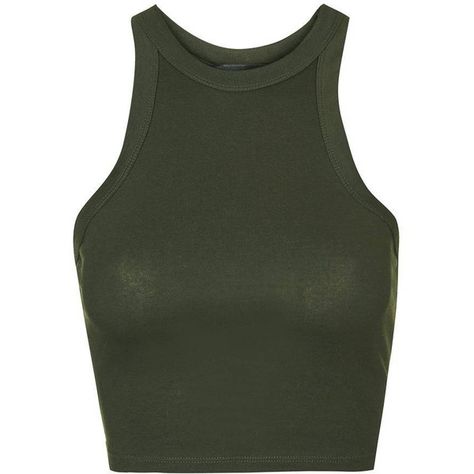 TopShop '90s Racer Vest ($11) ❤ liked on Polyvore featuring outerwear, vests, tops, dark green, vest waistcoat, racerback vest, topshop, dark green vest and green vest Crop Tops Shirts, High Neck Shirts, High Neck Crop Top, Green Crop Top, High Neck Tank Top, Racerback Top, Green Tank Top, High Neck Tank, Green Tank