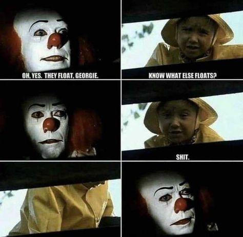 Imgur Post - Imgur Funny Videos Hilarious, Movie Funny, Horror Movies Funny, Gif Terror, Scary Funny, Pennywise The Dancing Clown, It The Clown Movie, Horror Movie Icons, Pinterest Humor