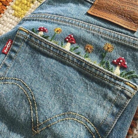 denim.life on Instagram: “Details. #denim#embroidery#cute#lovedenim#denimpassion#colorsonblue#trends#summer#flowers#animals#jeans#jacjet#pants#sgirt#cool#coolhunter#” Embroidery Jeans Diy, Embroidery Cute, Denim Embroidery, Diy Jeans, Embroidery Tshirt, Embroidery Jeans, Hand Embroidery Projects, 자수 디자인, Embroidery On Clothes