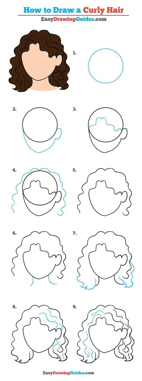 Learn How to Draw Curly Hair: Really Easy Step-by-Step Drawing Tutorial for Kids and Beginners #hair #drawing #tutorial See the full tutorial at https://easydrawingguides.com/how-to-draw-curly-hair-really-easy-drawing-tutorial/ Drawing Hair, Draw Curly Hair, Step By Step Sketches, Hair Step By Step, Arte Doodle, Drawing Hair Tutorial, Drawing Tutorials For Beginners, Easy Drawing Tutorial, Drawing Tutorials For Kids