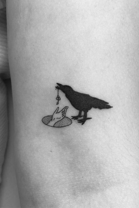 Tattoo uploaded by bymimomu | 🖤 #raven #raventattoo #customdesign #customtattoo #tattoo #tattoodesign #tattooideas #tattooart #tattooartist #tattoo #ink #inked #drawing #lineart #linetattoo #blackwork #blackworktattoo | 654566 | Tattoodo 2 Crow Tattoo, Patchwork, Small Raven Tattoo Ideas, Crow Tattoo Flying, Flock Of Ravens Tattoo, Crow Tattoo Minimal, Raven Small Tattoo, Two Headed Raven Tattoo, Raven Tattoo Minimalist