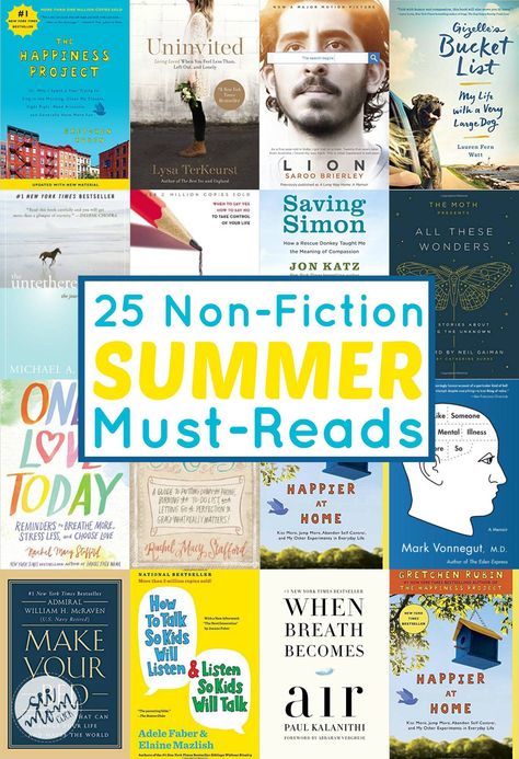 25 Non-Fiction Books To Read This Summer - See Mom Click Readers Notebook, Non Fiction Books Worth Reading, Best Non Fiction Books, Books Worth Reading, Fiction Books Worth Reading, Fiction Books To Read, Non Fiction Books, Books For Moms, Summer Reading Lists