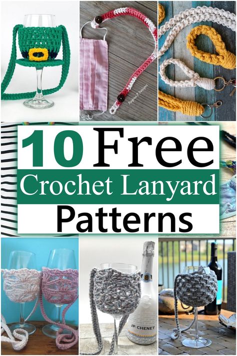 Learn how to crochet lanyards with these free and simple patterns, from basic weaving stitches to textured mesh and braided laces. Crochet Lanyard Free Pattern, Crocheted Lanyards Patterns, Crochet Thread Patterns Free Size 10 Easy, Lanyard Crochet Pattern Free, Crochet Lanyard Pattern Free, Crocheted Lanyard, Crochet Lanyards, Lanyard Patterns, Basic Weaving