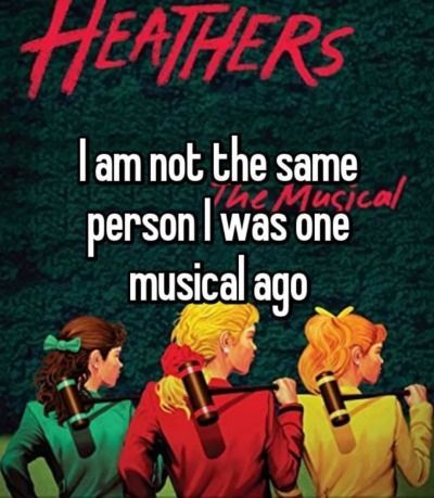 Heathers Quotes, Jd Heathers, Musical Jokes, Theatre Humor, Heathers Movie, Musicals Funny, Heathers The Musical, Having No Friends, Theatre Nerds