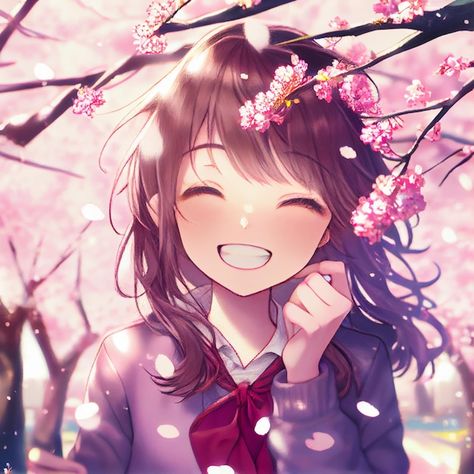 Manga Illustrations, Blossom Tree Landscape, Landscape Anime, Tree Landscape, Blossom Tree, Cherry Blossom Tree, Manga Illustration, Premium Photo, Japanese Girl